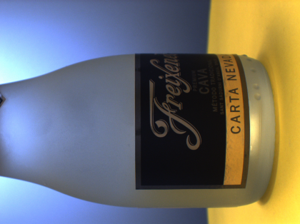 Identifying and classifying bottles through labels.